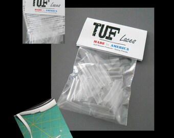 Shoelace Repair Kit Strong Clear PVC Tips Repair Replace Lace Ends Aglets (24)