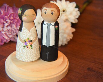 Custom wedding cake topper, Wedding Cake Topper, Wedding cake, Peg Doll cake topper , cake topper, Custom wedding, personalized wedding
