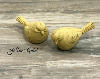 Pair of Birds Figurines//Available in a Variety of Colors//Set of Two Birds//Bird Statues//Shabby Chic//French Country//Farmhouse Decor