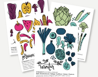 Printable Set of All 4 Seasons - What Produce Is In Season