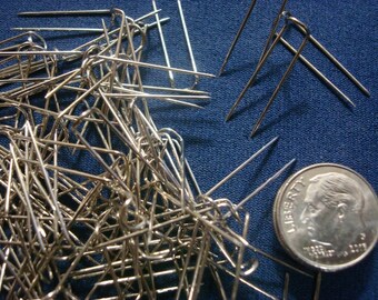 Jewelery U-Pins - Jewelry Displays or Jewelry Boxes UPins - Silver Display pins - You Choose Quantity