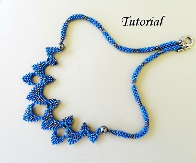 SYDNEY beaded necklace beading tutorial beadweaving pattern crochet earrings diagrams 