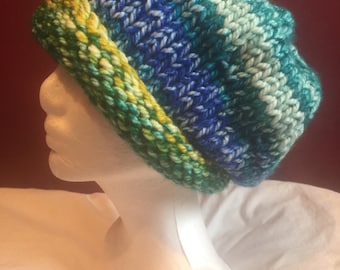 Hand-knitted Ladies Chunky Slouch Hat