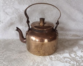 Vintage Copper Kettle Vintage Kitchen Tea Kettle Vintage Home Decor Rustic Home Decor