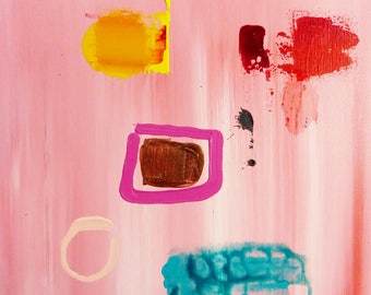 The Secrets - Original Colorful Abstract Acrylic Painting