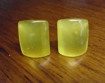 Vintage 1960's Lucite & Sterling Silver Earrings