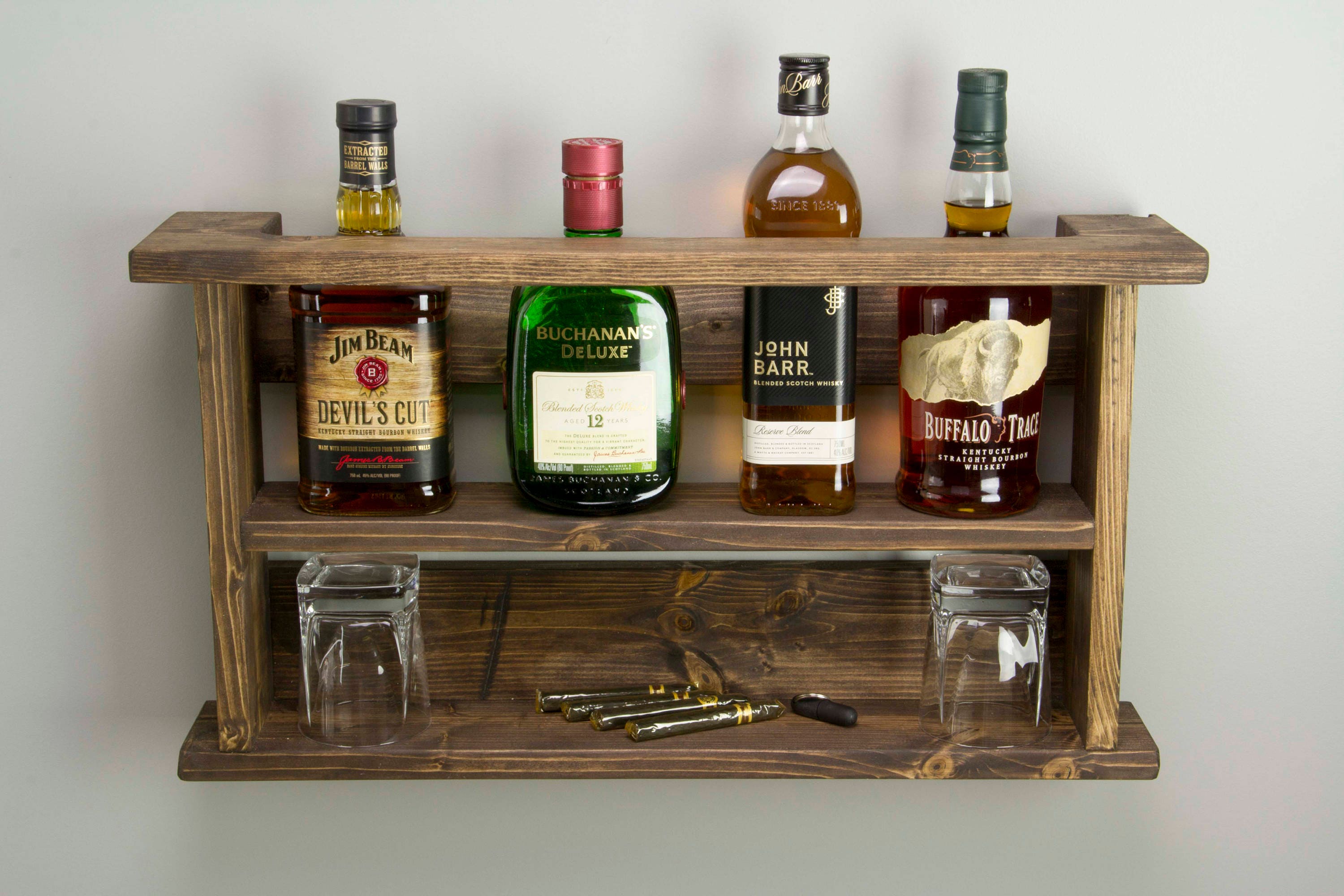 Liquor Rack Wooden Liquor Holder Handmade Liquor Rack