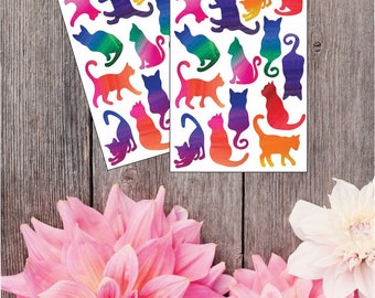 2 Pack- Ombre Cat Stickers