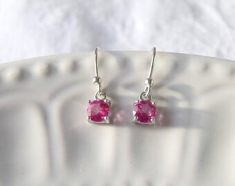 Sterling Silver Purple Amethyst earrings, Gift for her, Gemstone earrings, Purple earrings, February birthstone earrings