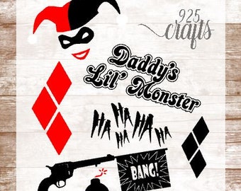 Harley Quinn Decal Pack 7 Assorted Decals