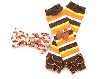 Thanksgiving Headband, Thanksgiving Leg Warmers, Thanksgiving Leggings, Thanksgiving Outfit, Baby Thanksgiving Outfit, Baby Thanksgiving