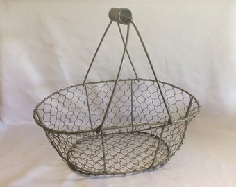 Vintage Metal Wire Egg Basket