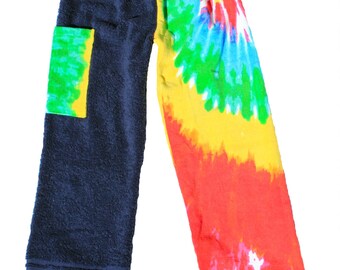 Towel Pants - Size L - Tie Dye Navy
