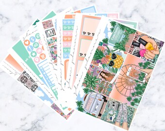 Sunset Festival Luxe Sticker Kit (Glam Planner Stickers for Erin Condren Life Planner)