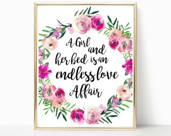 For teen girls, bedroom decor, student gift, wall art, art print, home decor, teen room decor, gift for daughter, bedroom prints