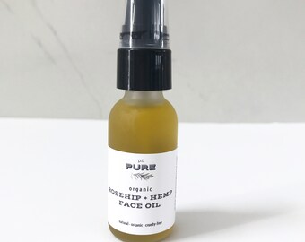 Organic Rosehip + Hemp Oil Face Serum : best seller | moisturizer | organic | face oil | acne control | hydration | wrinkle repair | vegan