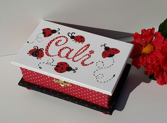 ladybug jewelry box personalized kids jewelry box red box