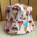 Icecream Bucket Hat, Sun Protection, Children Fun Hat, Chin Strap, Play School List, Toddler Beach Hat, Pink Child Sun Gear, Girl Ear Cover