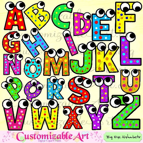 Abecedario gráfico Digital alfabeto Clip Art imágenes letras