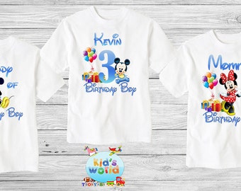 Mickey Mouse birthday shirt,Custom shirt ,personalized Mickey Mouse Shirt, family shirt,birthday shirt,kids custom birthday shirt d20