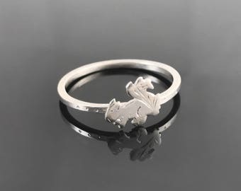 Squirrel ring - Sterling silver squirrel - Squirrel jewelry - Animal ring - Sterling silver animal ring
