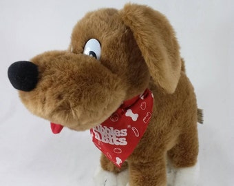 Vintage kibbles n bits advertising stuffed animal dog food toy