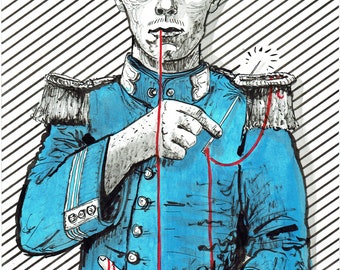 Ink Drawing-The swindler