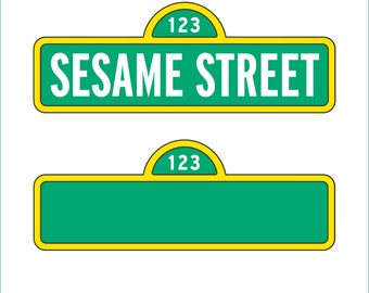 Sesame Street Sign and Blank Sign only - svg, dxf, eps, png, Pdf - Cricut Explorer - Silhouette Cameo