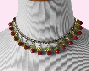 Retro 50s Inspired cherry Necklace