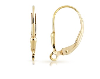 14Kt Gold Filled 12mm Tear Drop Leverbacks open ring - 1pair (2031)/1