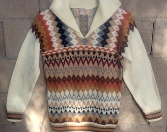 AMAZING Vintage Hand Loomed Sweater