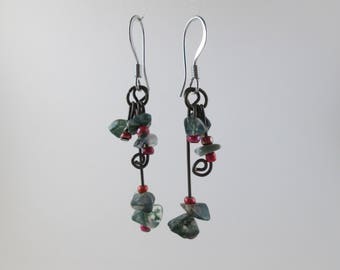 Rainforest Jasper "Rose Hedge" on Sterling Silver