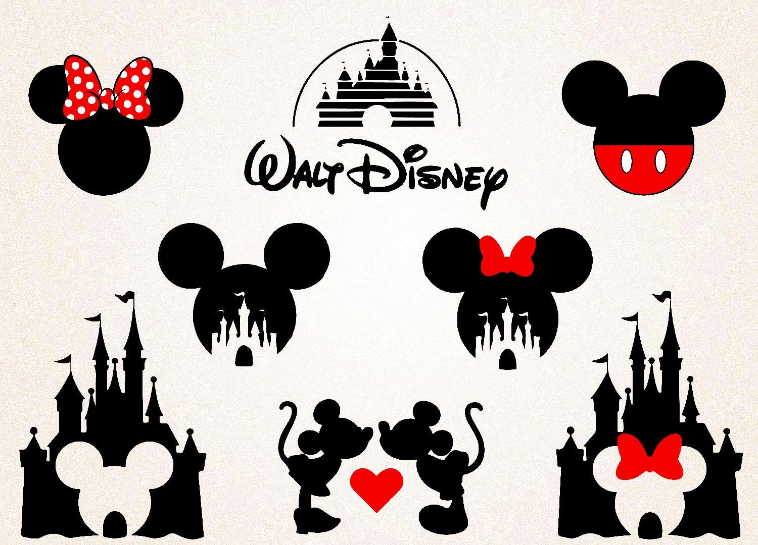 Download Disney Castle Clipart/Disney Castle Silhoutte/ Minnie svg