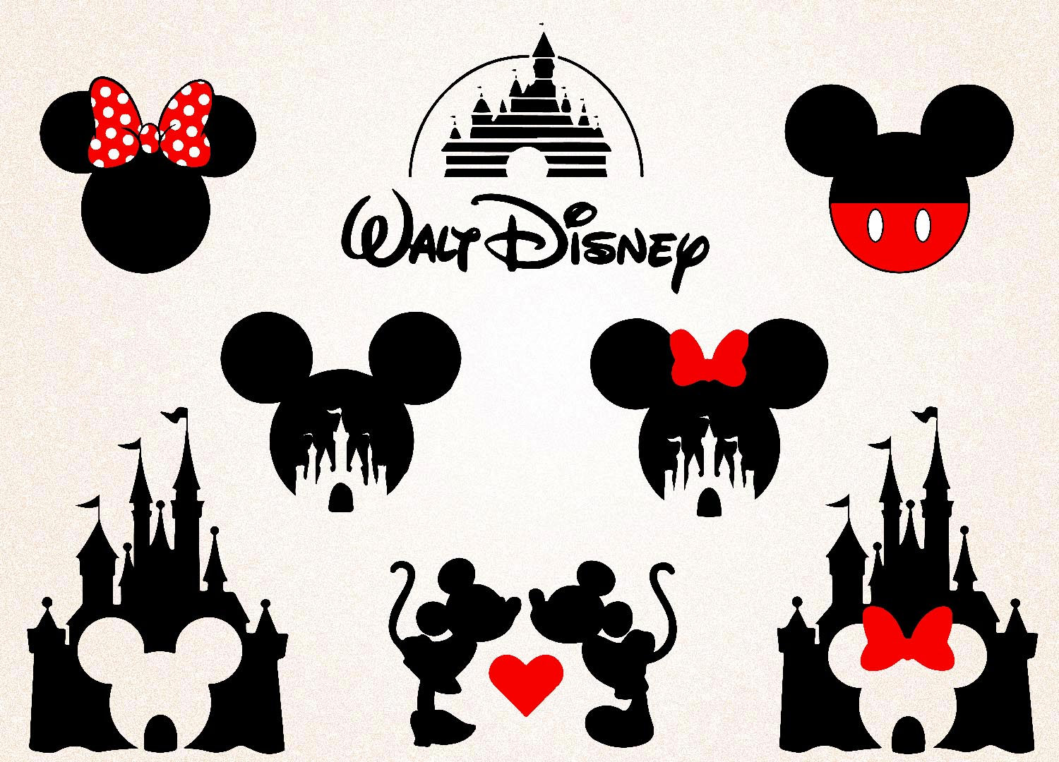 Download Disney Castle Clipart/Disney Castle Silhoutte/ Minnie svg