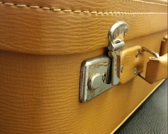 Golden beige Vintage suitcase