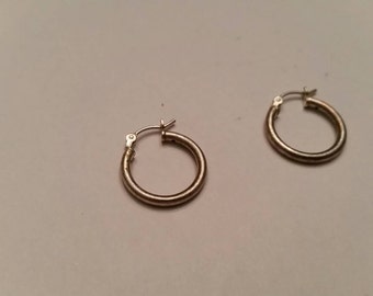 Vintage Sterling Silver Hoop Earrings Jewelry