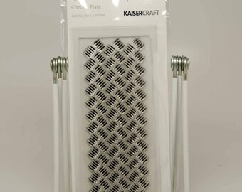 KaiserCraft Background Clear Stamps -- Acrylic -- Checker Plate Distressed Shabby Chic