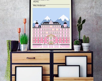 Grand Budapest Hotel Poster, Grand Budapest Hotel Minimalist print, Wes Anderson Art, Wes Anderson Print, Grand Budapest art, Grand Budapest
