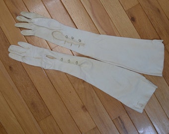 Abraham & Straus Vintage Kid Leather Opera Gloves