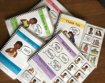 Mind Your Manners Adapted / Interactive Books for Special Education (set of 5 books)