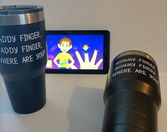 Mommy Finger and Daddy Finger Middle Finger Travel Mugs