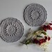Small Crochet Doily Pair - Gray - Lacy Small Mini 5 1/2" - Set of 2