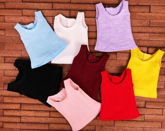 F017 Handmade Doll Clothes T-shirt Tank Top Blythe Azone Momoko Obistu Doll Fashion