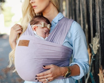 LAVENDER GREY Baby Wrap, Baby Carrier, Newborn Wrap, Best Baby Shower or Registry Gift Present, Nursing or Breastfeeding Wrap, Father's Day