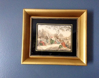 small framed art small oil painting signed art vintage