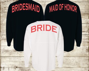 Bridal Party Spirit Shirt ~ Personalized Jersey ~ Bridesmaid Bride Shirt (BR021)