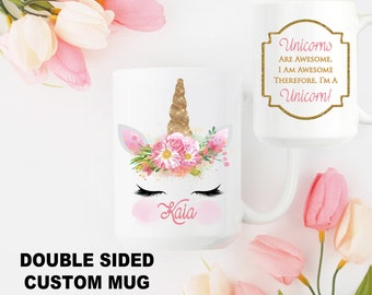 Personalized Unicorn Mug Personalized Mug Unicorn Coffee Mug Custom Unicorn Gift Custom Name Coffee Mug Custom Coffee Mug Unicorn Gift for