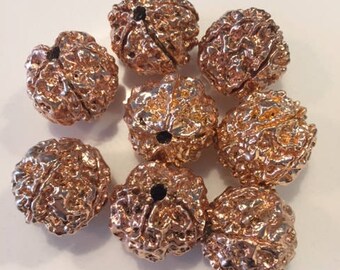 Gold Electroplated Rukraksha beads