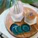 TEAL agate coasters. gem coasters. stone coasters. drinkware coaster set. home decor. bar coasters. housewarming gift.