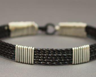 Wire Wrapped Oxidized Bangle